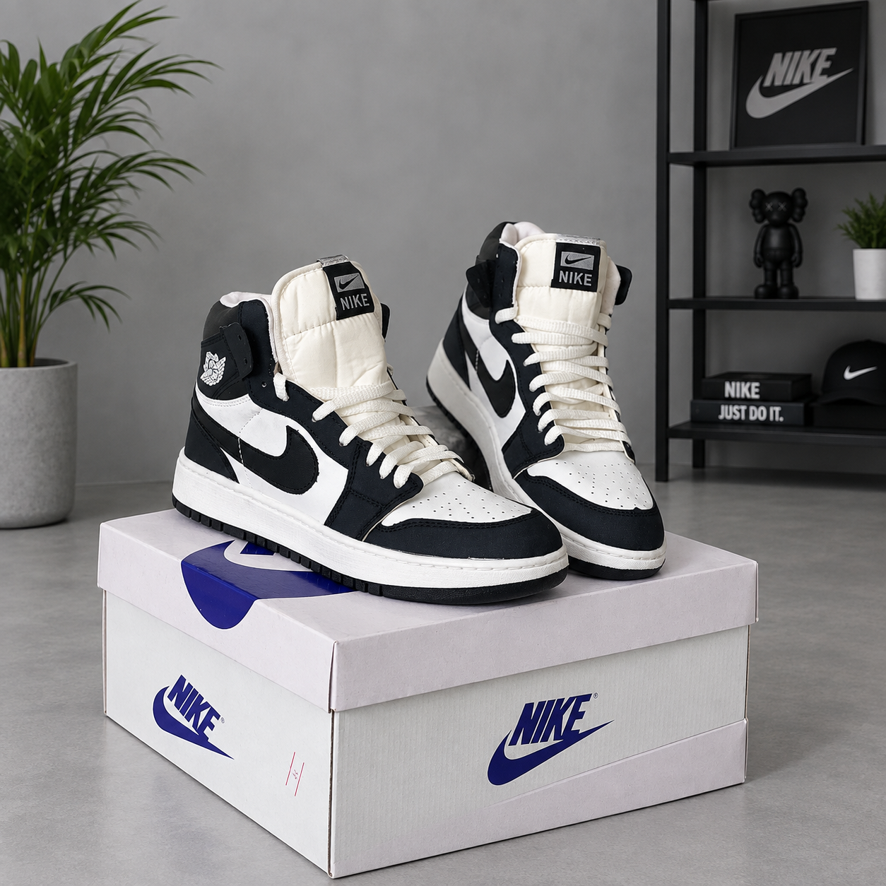 کتونی مردانهAIR JORDAN 1 MID | NAVY & WHITE
